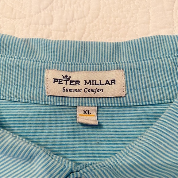 Peter Millar Summer Comfort Stripe Golf Polo Shirt - XL - Picture 3 of 9